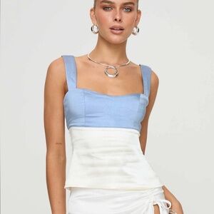 Princess Polly Chantell top blue white